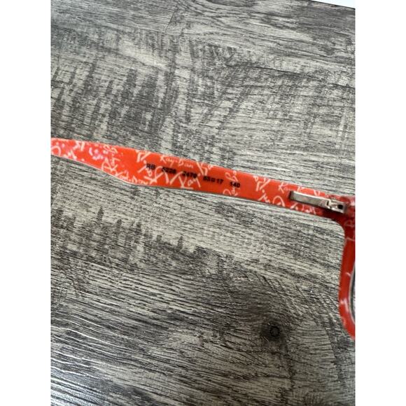 Ray-Ban RX5228 2479 Eyeglasses FRAMES ONLY Black Red Interior Logo Design - Picture 6 of 12